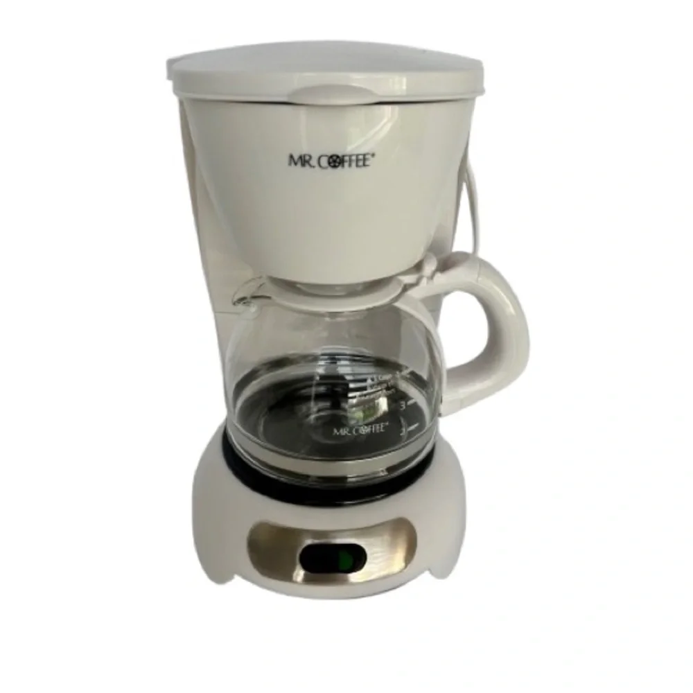 Mr. Coffee 5 Cup Coffeemaker White Open Box Complete Brewing Pause On And Off